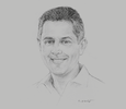 Sketch of Hiran Cooray, Chairman, Jetwing Hotels
