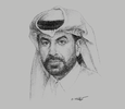 Sketch of Rashid bin Ali Al Mansoori, CEO, Qatar Stock Exchange

