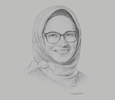 Sketch of Dian Siswarini, President Director and CEO, XL Axiata
