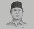 Sketch of Rudiantara, Minister of Communication and Information Technology
