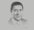 Sketch of Hisham Ezz Al Arab, Chairman, Federation of Egyptian Banks and Commercial International Bank
