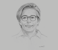 Sketch of Maria Moraeus Hanssen, CEO and Chairman, DEA Deutsche Erdoel AG
