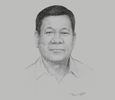 Sketch of President Rodrigo Roa Duterte
