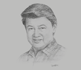 Sketch of Henry Lim Bon Liong, Chairman and CEO, SL Agritech
