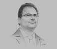 Sketch of Zied Ladhari, Minister of Development, Investment and International Cooperation
