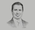 Sketch of Slim Feriani, Minister of Industry and Small and Medium-Sized Enterprises
