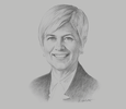 Sketch of Stephanie Fahey, Chief Executive, Austrade
