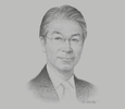 Sketch of Hiroshi Hosoi, CEO, JX Nippon Oil & Gas Exploration Corporation
