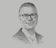 Sketch of Bernd van Linder, CEO, Commercial Bank of Dubai
