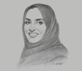 Sketch of Aisha bin Bishr, Director-General, Smart Dubai Office
