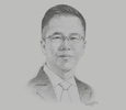 Sketch of Christopher Loh, CEO, uab bank
