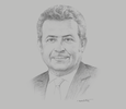 Sketch of Mohamed Yousif Al Binfalah, CEO, Bahrain Airport Company (BAC)
