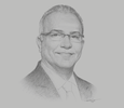Sketch of Ali Al Baqali, Acting CEO, Aluminium Bahrain (Alba)
