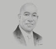 Sketch of Prime Minister Keith Rowley
