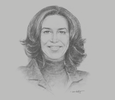 Sketch of Souad Benbachir, Partner and Executive Managing Director, CFG Bank
