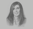 Sketch of Nadia Fettah Alaoui, Minister of Tourism, Air Transport, Handicrafts and Social Economy
