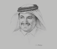 Sketch of Sheikh Khalifa bin Jassim bin Mohammed Al Thani, Chairman, Qatar Chamber
