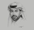 Sketch of Rashid bin Ali Al Mansoori, CEO, Qatar Stock Exchange (QSE)
