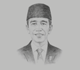 Sketch of President Joko Widodo
