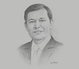 Sketch of Batara Sianturi, CEO, Citibank Indonesia; and Chairperson, International Banks Association of Indonesia
