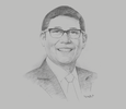 Sketch of Inarno Djajadi, President Director, Indonesia Stock Exchange (IDX)
