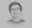 Sketch of Kevin Aluwi, Co-CEO, Gojek
