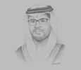 Sketch of Mohammed Ali Al Shorafa Al Hammadi, Chairman, Abu Dhabi Department of Economic Development (ADDED)
