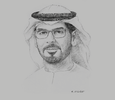 Sketch of Talal Al Dhiyebi, CEO, Aldar Properties
