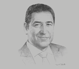 Sketch of Hisham Ezz Al Arab, Chairman and Managing Director, Commercial International Bank
