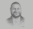 Sketch of Prime Minister James Marape
