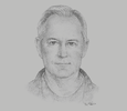 Sketch of John Lewins, CEO, K92 Mining
