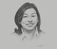 Sketch of Aileen Clemente, Chairman and President, Rajah Travel
