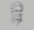 Sketch of Ramesh Sadhwani, Co-CEO, Melcom
