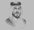 Sketch of Sheikh Mohammed bin Hamad bin Qassim Al Thani, Minister of Commerce and Industry
