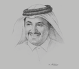 Sketch of Sheikh Khalifa bin Jassim bin Mohammed Al Thani, Chairman, Qatar Chamber
