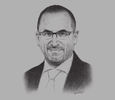 Sketch of Hassan Jarrar, CEO, Bahrain Islamic Bank
