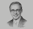 Sketch of Christian Schindler, Director-General, International Textile Manufacturers Federation
