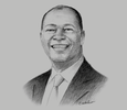 Sketch of President Alassane Dramane Ouattara
