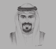 Sketch of Sheikh Meshaal Jaber Al Sabah, Director-General, Kuwait Direct Investment Promotion Authority (KDIPA)
