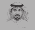 Sketch of Mohammed E Al Adwani, Director-General, Public Authority for Industry (PAI)

