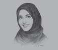 Sketch of Aisha bin Bishr, Director-General, Smart Dubai Office
