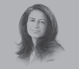 Sketch of Amina Al Rustamani, Group CEO, TECOM Group
