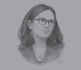 Sketch of Cecilia Malmström, EU Trade Commissioner
