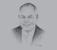 Sketch of Geoff Toone, Former Managing Director, Westpac Bank Papua New Guinea
