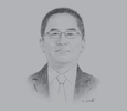 Sketch of James Lau, Managing Director, Rimbunan Hijau (PNG) Group
