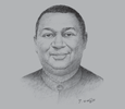 Sketch of Mohammed Sanusi Barkindo, Secretary-General, Organisation of the Petroleum Exporting Countries (OPEC)

