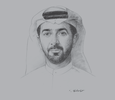 Sketch of Mubarak Rashed Al Mansoori, Governor, Central Bank of the UAE
