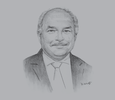 Sketch of Peter Botten, CEO, Oil Search
