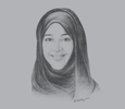 Sketch of Reem Al Hashimy, UAE Minister of State for International Cooperation; and Director General, Expo 2020 Dubai

