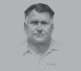 Sketch of Tony Honey, Managing Director, PNG Forest Products
